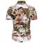 Polo shirt ready made popular male short sleeve t-shirt summer printed 100% rayon hawaiian beach shirt