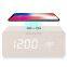 2020 New Desk Wireless Charger Digital Wooden  Alarm Clock With Temperature Display