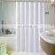 Wholesale hotel use white polyester fabric shower curtains for bathroom waterproof