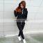 Wholesale women sports truck suits plain jogger two pieces sweat suit set