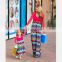 2019 NEW CHEVRON ZIGZAG PRI NT mommy and me maxi dress mother daughter matching dress (this link for WOMAN)