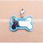 Wholesale bone shape custom logo dog tag charm