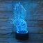 Cute Heart Bear 3D LED illusion Night Light Table Desk Lamps,3 Color Changing Lights with USB Charger for Kids Gifts