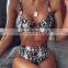 Ladies split swimsuit leopard bikini new swimwear