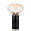 High Quality Modern Black Marble Bedside Table Lamp For Living Room