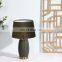 Reliable quality home decorative vintage dark green porcelain night table light with flannelette lampshade