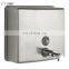 refillable wall mount bathroom laundry manual stainless steel liquid soap dispenser with lock