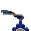 Bundor lug one stem nopin wafer butterfly valve  double wafer low pressure butterfly valve