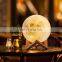 3D Printed plastic 16 Colors cordless RGB sensor motion LED Lunar Moon lamp