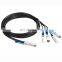 General compatible 100G QSFP28 to 4xSFP28 DAC breakout cable direct attach cable