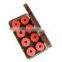 16pcs Foam Winding Board Fishing Line Shaft Bobbin Spools RED Utility Tackle Box