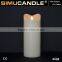 LED battery operated candle with moving wick and USA, EU patent
