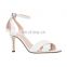 women high quality design high heels boo tie peep toe ankle strap sandals shoes(also available in leather)