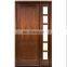 solid wood exterior doors with wooden frame and glass sidelight external front entry doors for villa