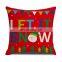 Factory Supply Red Wholesale New Year Gift Decorative Merry Pillow Case Christmas