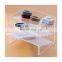 Clear Acrylic CD Book Stationery Storage Rack for Retail Shop Two Shelf Stationery Rack