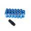 7 Color Available 20 pcs Wheel Nut Lock Hyper Steel Lug Nuts Size M12x1.5