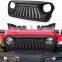 Matte Black Front Grille Grill For Jeep Wrangler JL & Gladiator Sahara Rubicon