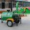40HP CE double hydraulic feeding trailed wood shredder