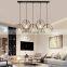 Metal Loft 5 Light Bar Hanging Light Fixture Iron Frame Room Restaurant Cable Gold Pendant LED Light