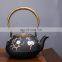 Turkish Moroccan Wholesale Magnetic Filter Steel Warmer Enamel Cast Iron Teapot