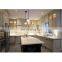 Luxury custom wood transitional style antique white oak kitchen sink cabinet