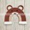 New Design Bear Macrame Wall Hanging Animal Rainbow Nursery Decor , Baby Room Decor Manufacturer