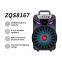 ZQS8167 sell well subwoofer 20W power single 8 inch speaker wireless bass sound bluetooth speaker