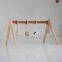 Wooden Baby Activity Gym Set Including Hanging Toys for Infant Development and Play Gym Baby