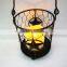 Iron holiday Candle lantern,electric candlestick,polished brass holder