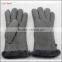 ladies warm winter double face grey hand gloves
