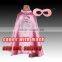 2016 fashion light pink kis cloak with mask,party girls colorful capes one layer,costume capes masks