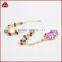 Beautiful arrowhead shape golden crystal layered multicolor multistrand crystal necklace