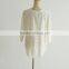 3/4 quarter sleeve female beige pure color blouse