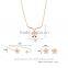 Summer Wedding Jewelry Sets Korea Simple Flower Earring Necklace Bangle For Woman