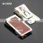 Promotional Brown Leather Stainless Steel Metal Money Clip Leather