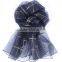 High quality double layers shinning check raw organza silk shawls