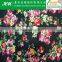 100% Poly floral printed satin fabric