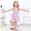 Spring and summer skirts baby girl baby baby clothes cotton printed Dress / European style Girls dress striped section