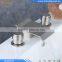 Contemporary Waterfall Stainless Steel Two Handles Three Holes Bathroom Waterfall Basin Mixer Vessel Faucet Taps Bathtub Faucet