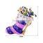Hot sale gold plated zinc alloy rhinestone enamel Christmas stocking brooch