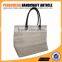 Blue color jute tote bag lady paper straw shopping handbag