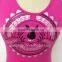 sleeveless bunny print red lady t-shirt