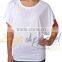 Zegaapparel 2015 summer new fashion women flowy draped sleeve dolman T-Shirt, custom t shirt