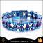 Fashion Men Stainless Steel Motorcycle Bike Chain Blue color motorcycle chain bracelet