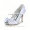 New Arrival Good Quality lace satin bridal shoes from China manufacturer
