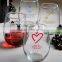 hand blown drinkware good quality clear glass red wine glass without stem