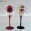 Fashion Wine Glass With Colour Decoration