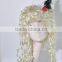 Fashion Blond Afro curls wig with feather hairpin N251