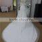 New Arrival Spaghetti Strap Full Lace Appliqued Organze Mermaid Wedding Dress